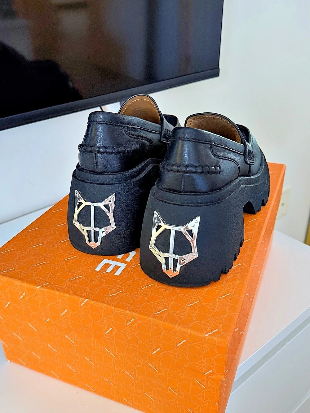 Naked Wolfe Swish Platform Loafer Black